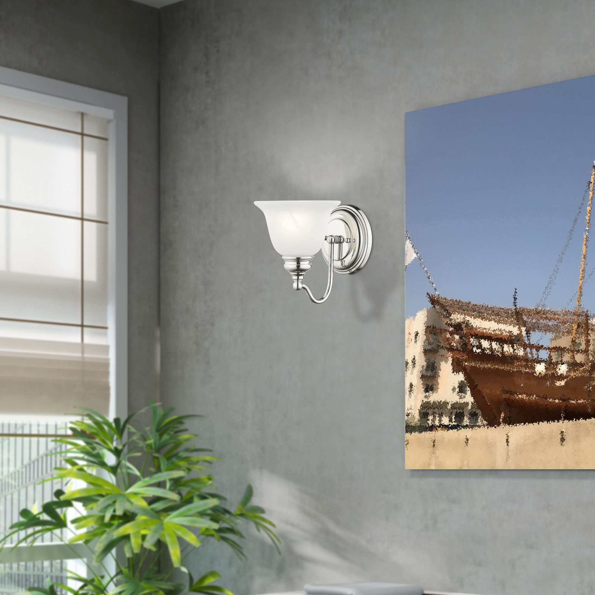 Essex 1 Light Polished Chrome Bath Vanity