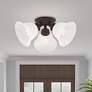 Thumbnail1 of Essex 14.5-in W Bronze Alabaster Glass Semi-Flush Mount Light