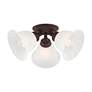 Thumbnail4 of Essex 14.5-in W Bronze Alabaster Glass Semi-Flush Mount Light more views
