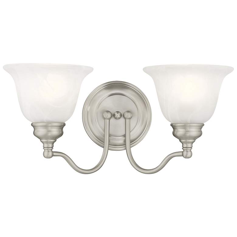 Image 1 Essex 15.25-in W 2-Light Brushed Nickel Arm Wall Sconce