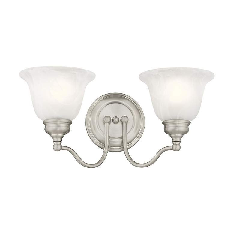 Image 3 Essex 15.25-in W 2-Light Brushed Nickel Arm Wall Sconce more views