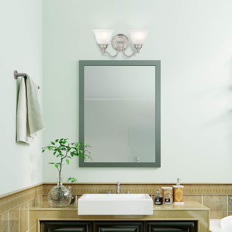 Image 5 Essex 15.25-in W 2-Light Brushed Nickel Arm Wall Sconce more views