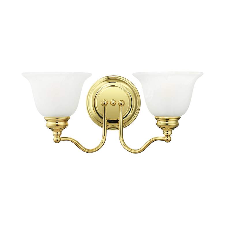 Image 3 Essex 15.25-in W 2-Light Polished Brass Arm Wall Sconce more views