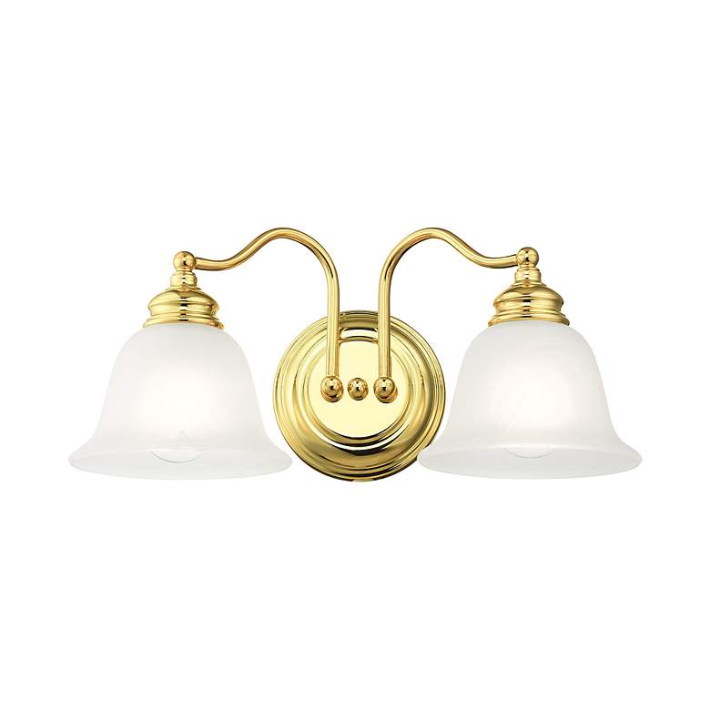 Image 4 Essex 15.25-in W 2-Light Polished Brass Arm Wall Sconce more views
