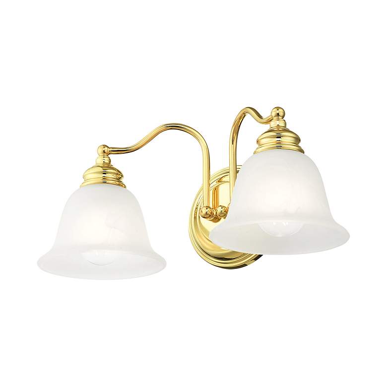 Image 5 Essex 15.25-in W 2-Light Polished Brass Arm Wall Sconce more views