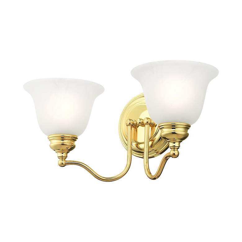 Image 6 Essex 15.25-in W 2-Light Polished Brass Arm Wall Sconce more views