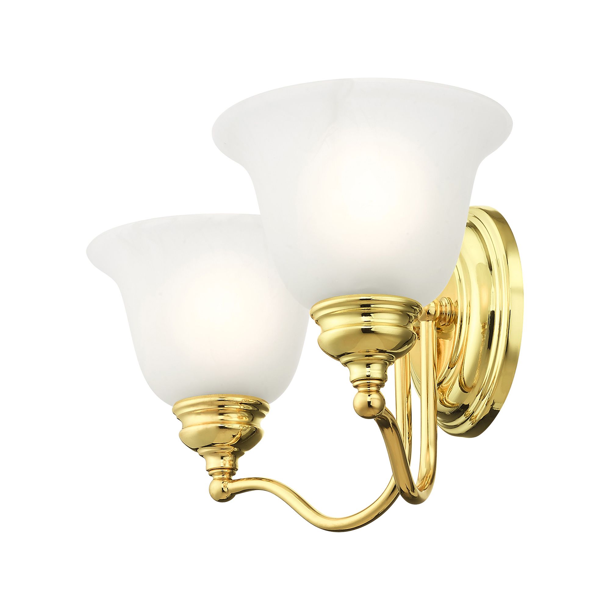 Essex 15.25-in W 2-Light Polished Brass Arm Wall Sconce