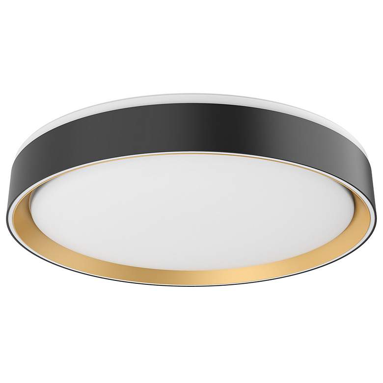 Image 1 Essex 15 3/4" Wide Black and Gold LED Ceiling Light