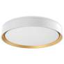 2_Essex 15 3/4" Wide White and Gold LED Ceiling Light