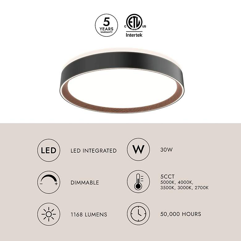 Image 4 Essex 15 3/4" Wide White and Gold LED Ceiling Light more views