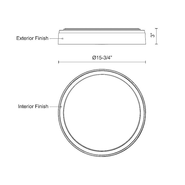 Image 6 Essex 15 3/4" Wide White and Gold LED Ceiling Light more views