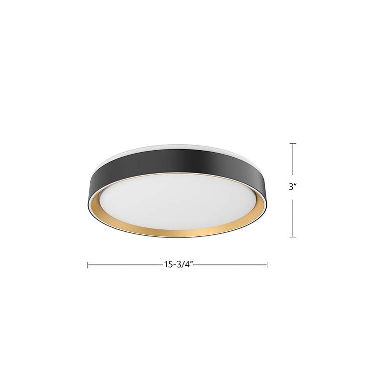 Image 7 Essex 15 3/4" Wide White and Gold LED Ceiling Light more views