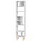 Essex 17 1/2" Wide White and Zebra Wood 10-Shelf Bookcase