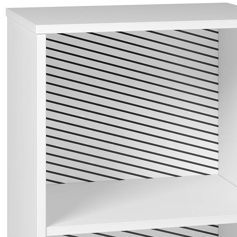 Image 3 Essex 17 1/2" Wide White and Zebra Wood 2-Shelf Nightstand more views