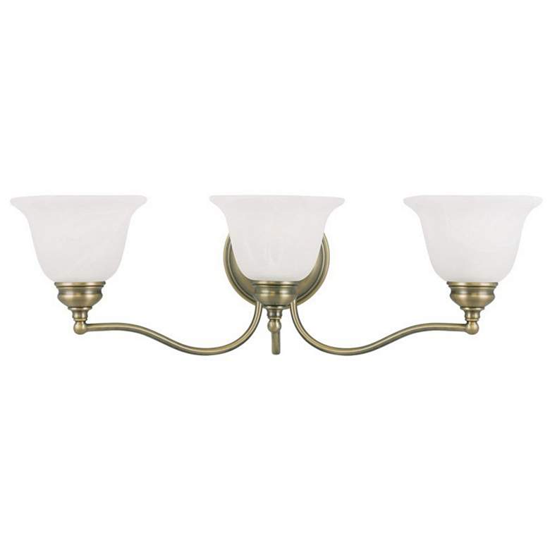 Image 1 Essex 24-in W 3-Light Antique Brass Arm Wall Sconce