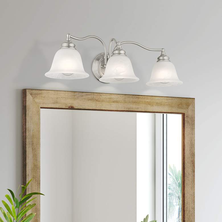 Image 1 Essex 24-in W 3-Light Brushed Nickel Arm Wall Sconce