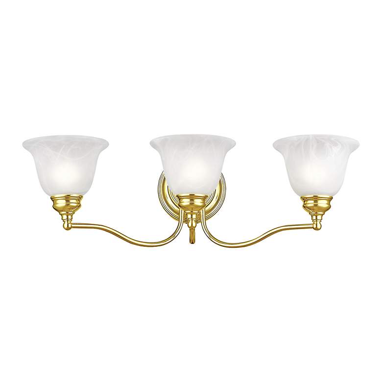 Image 6 Essex 24-in W 3-Light Polished Brass Arm Wall Sconce more views