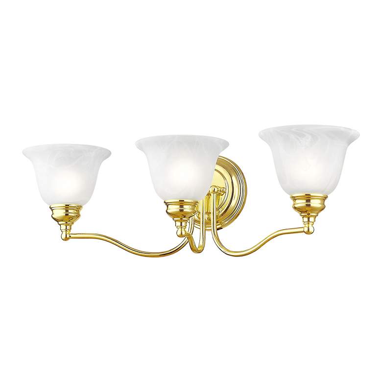 Image 7 Essex 24-in W 3-Light Polished Brass Arm Wall Sconce more views