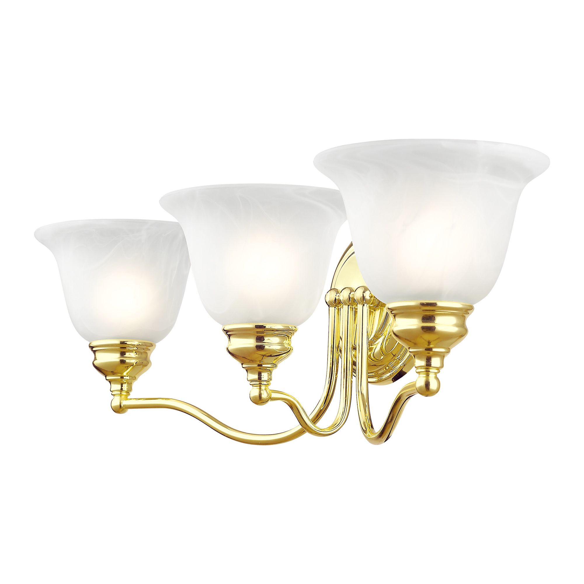 Essex 24-in W 3-Light Polished Brass Arm Wall Sconce