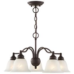 Essex 24" Wide Bronze Metal 5-Light Chandelier