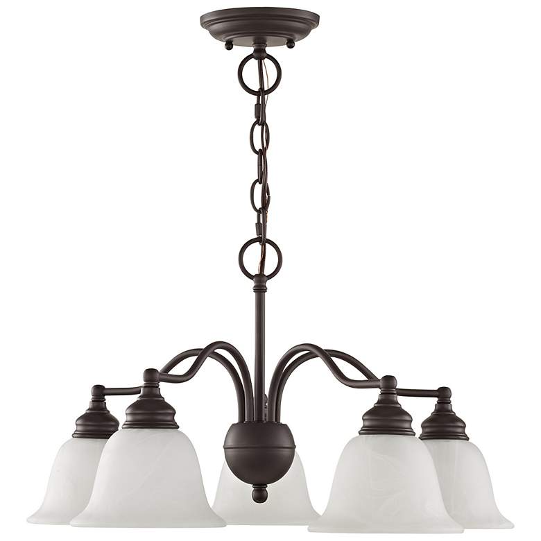 Image 5 Essex 24" Wide Bronze Metal 5-Light Chandelier more views
