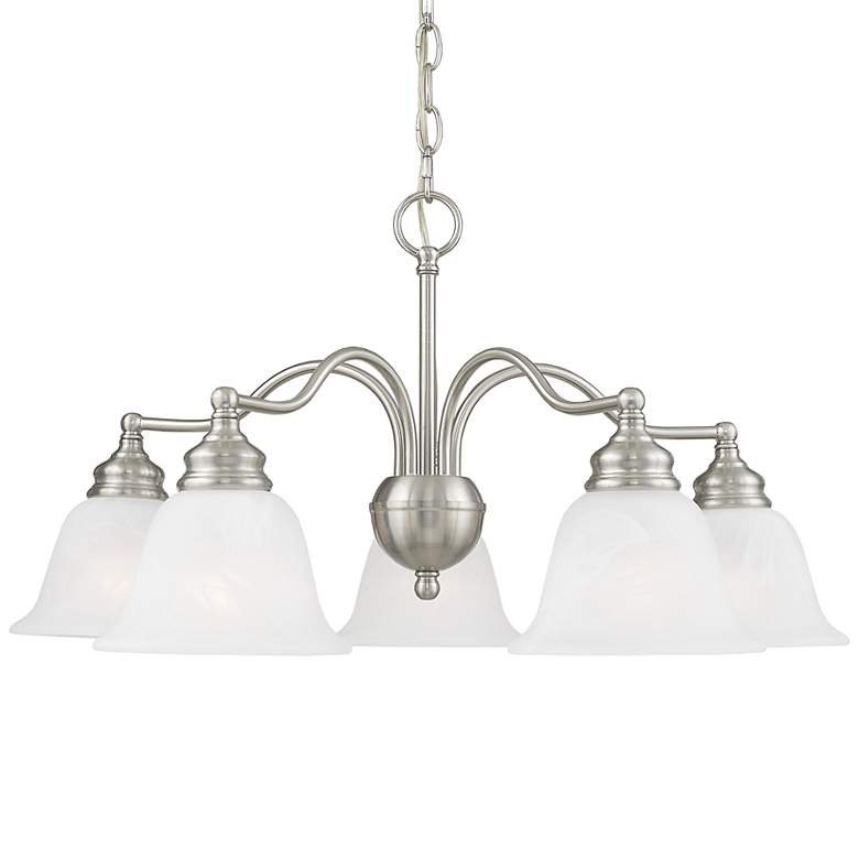 Image 3 Essex 24" Wide Brushed Nickel 5-Light Chandelier