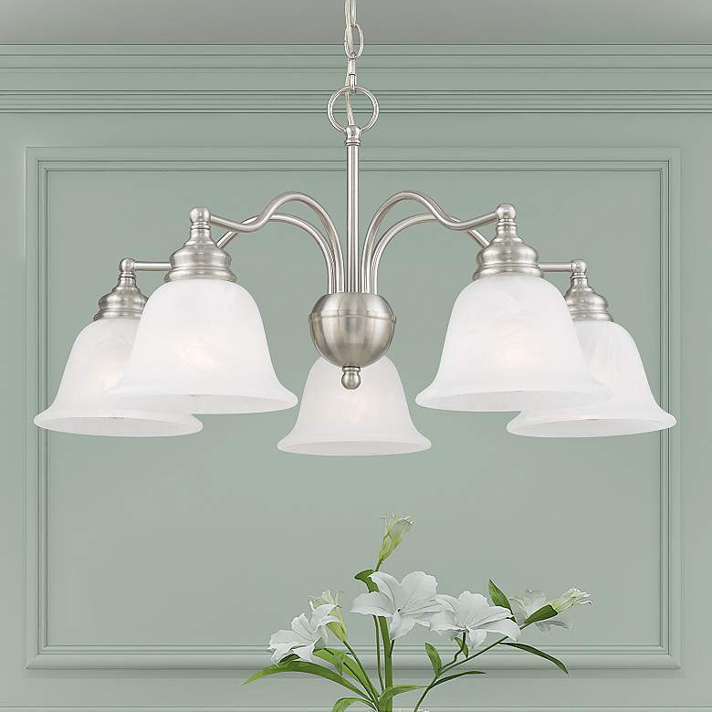 Image 2 Essex 24" Wide Brushed Nickel 5-Light Chandelier