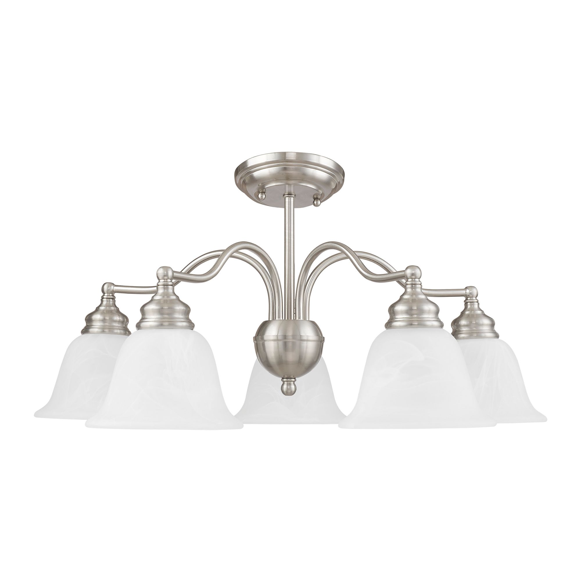 Essex 24" Wide Brushed Nickel 5-Light Chandelier in scene