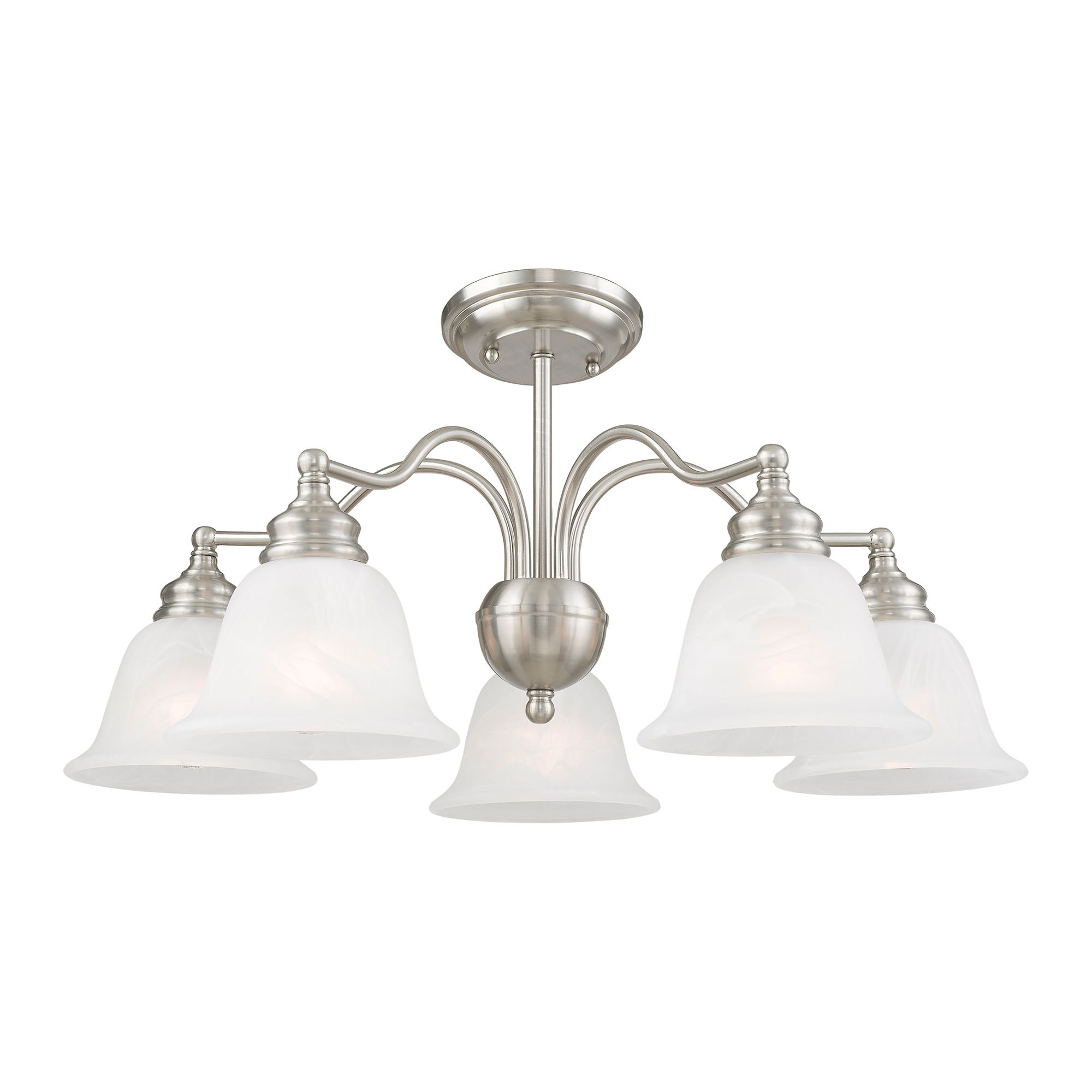 Essex 24" Wide Brushed Nickel 5-Light Chandelier in scene
