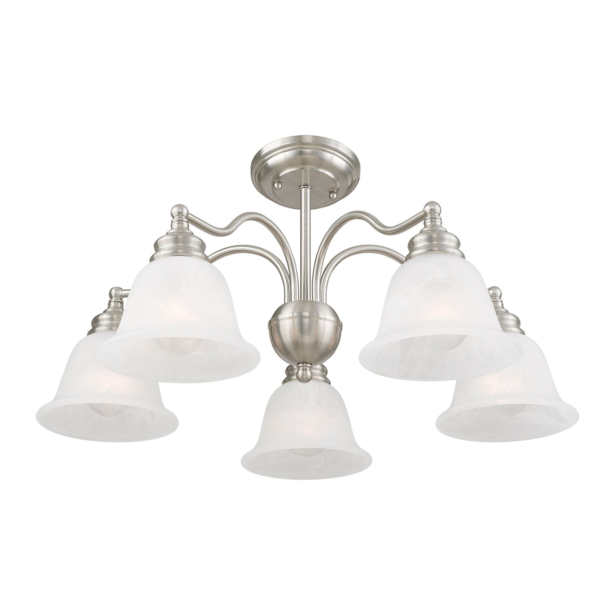 Essex 24" Wide Brushed Nickel 5-Light Chandelier in scene