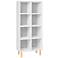 Essex 26 1/2" Wide White and Zebra Wood 8-Shelf Bookcase