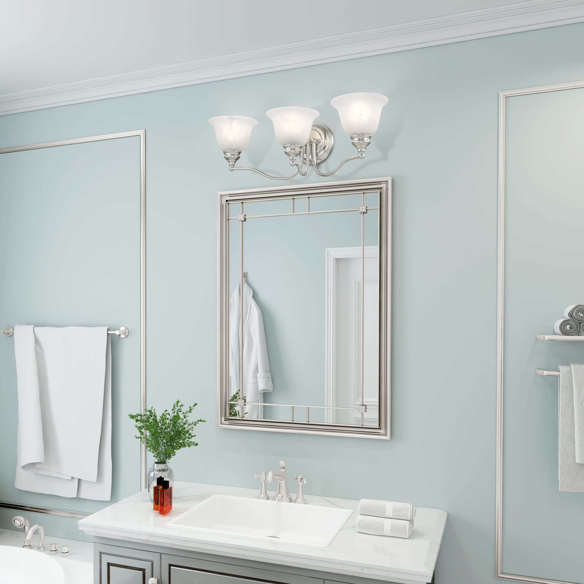 Essex 3 Light Polished Chrome Bath Vanity