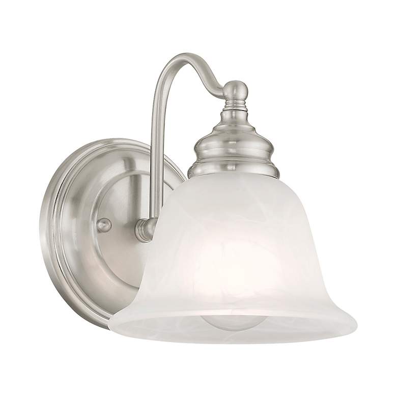 Image 7 Essex 6.25-in W 1-Light Brushed Nickel Arm Wall Sconce more views