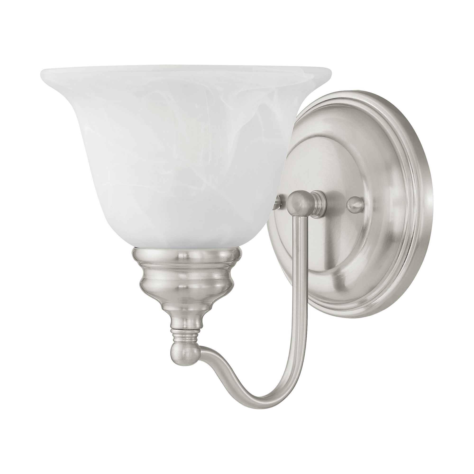 Essex 6.25-in W 1-Light Brushed Nickel Arm Wall Sconce