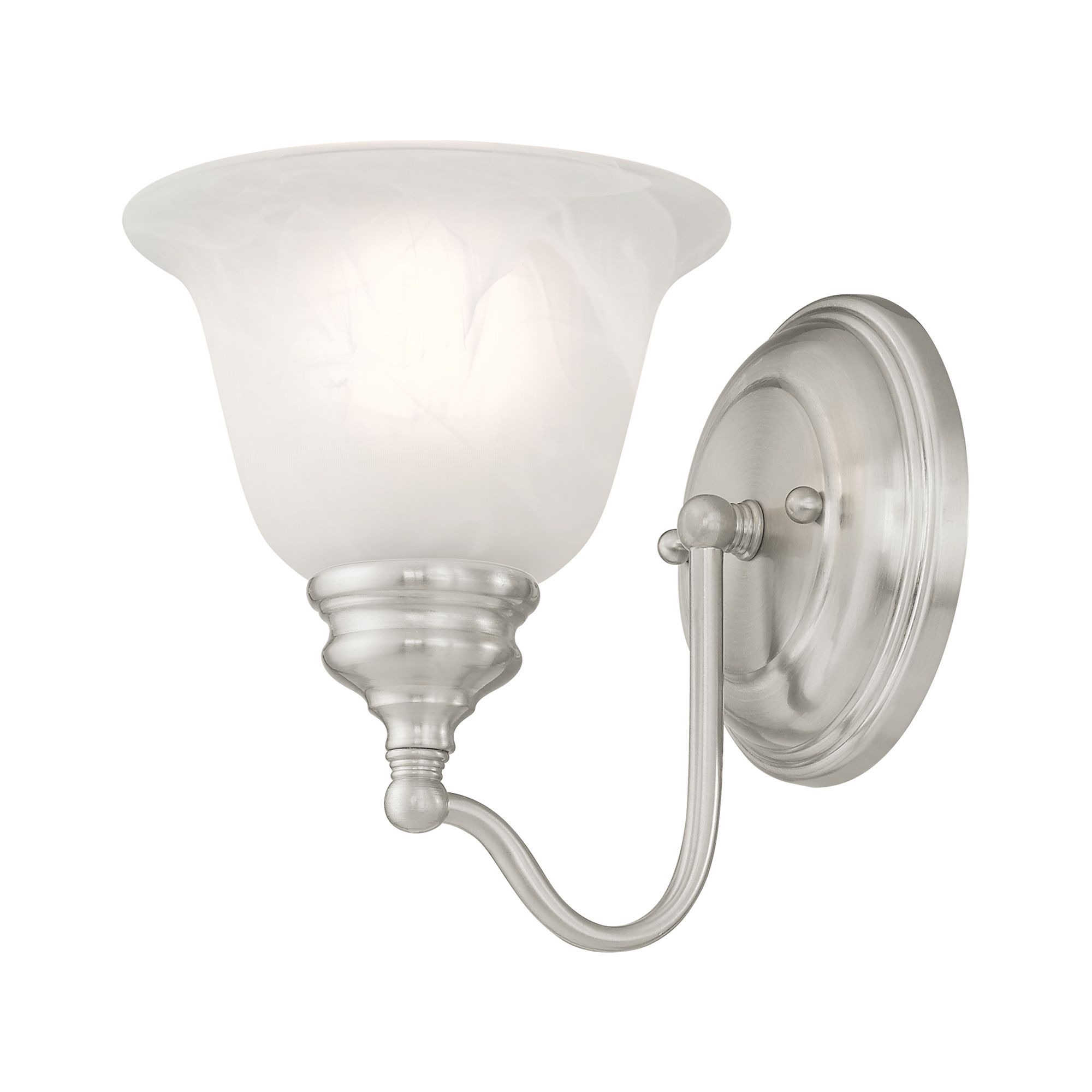 Essex 6.25-in W 1-Light Brushed Nickel Arm Wall Sconce