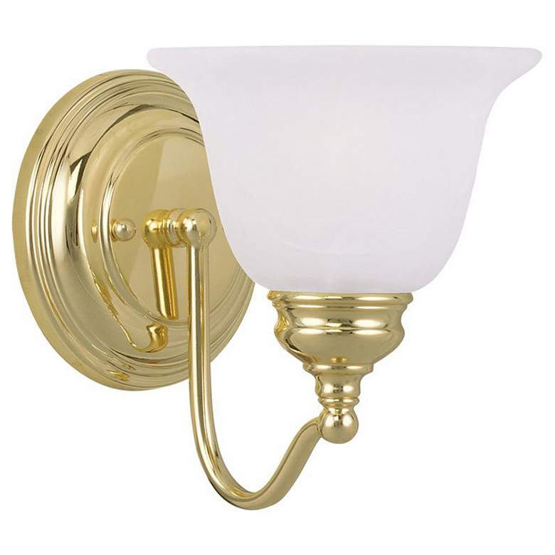 Image 1 Essex 6.25-in W 1-Light Polished Brass Arm Wall Sconce