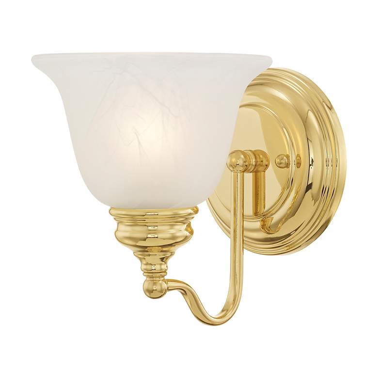 Image 3 Essex 6.25-in W 1-Light Polished Brass Arm Wall Sconce more views