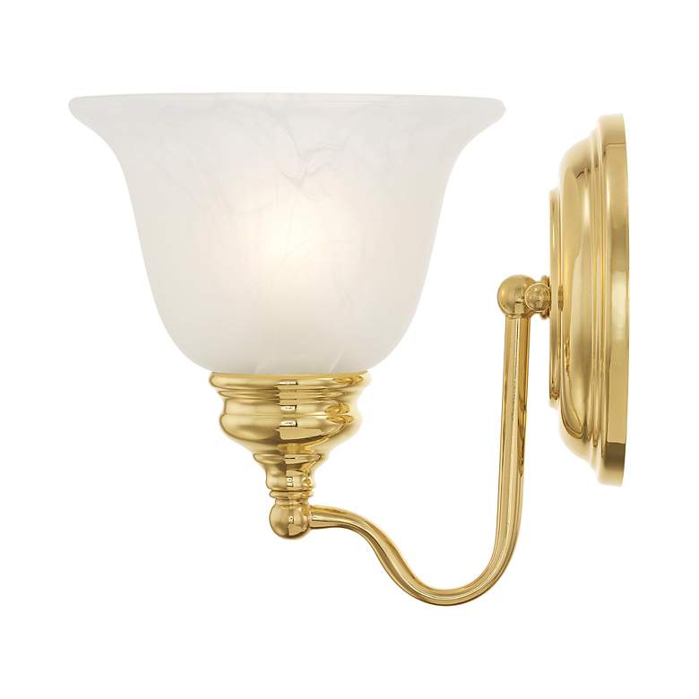 Image 5 Essex 6.25-in W 1-Light Polished Brass Arm Wall Sconce more views