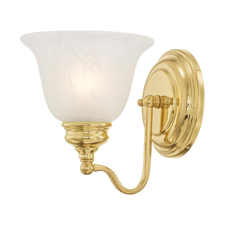 Image 7 Essex 6.25-in W 1-Light Polished Brass Arm Wall Sconce more views