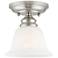 Essex 6.25-in W Brushed Nickel Alabaster Glass Semi-Flush Mount Light