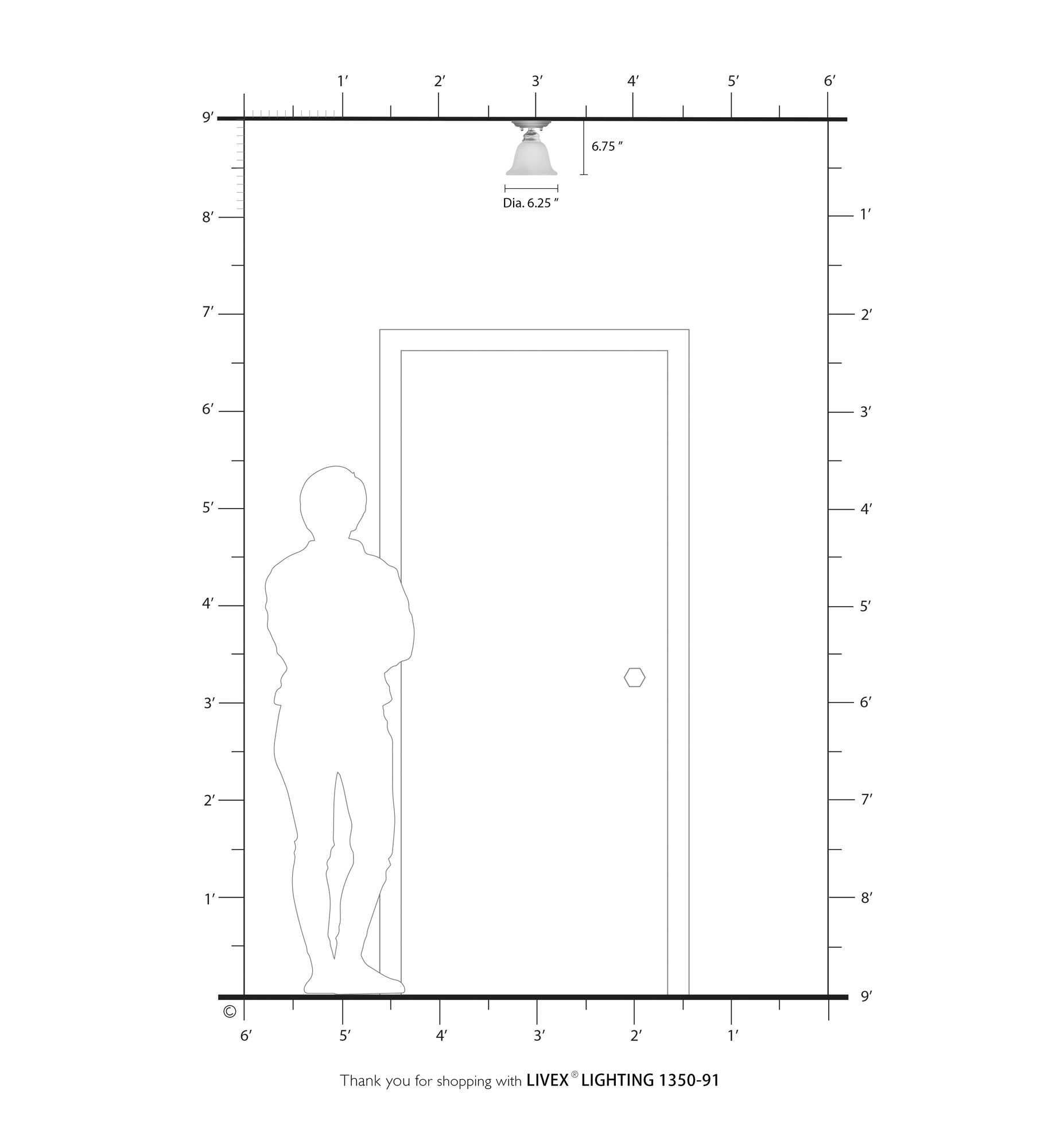 Essex 6.25-in W Brushed Nickel Alabaster Glass Semi-Flush Mount Light