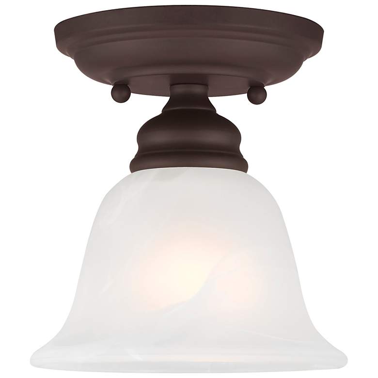 Image 2 Essex 6 1/4" Wide Bronze Bell Ceiling Light