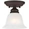 Essex 6 1/4" Wide Bronze Bell Ceiling Light