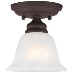 Essex 6 1/4" Wide Bronze Bell Ceiling Light