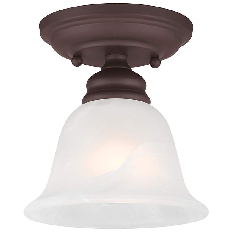 Image 3 Essex 6 1/4" Wide Bronze Bell Ceiling Light more views