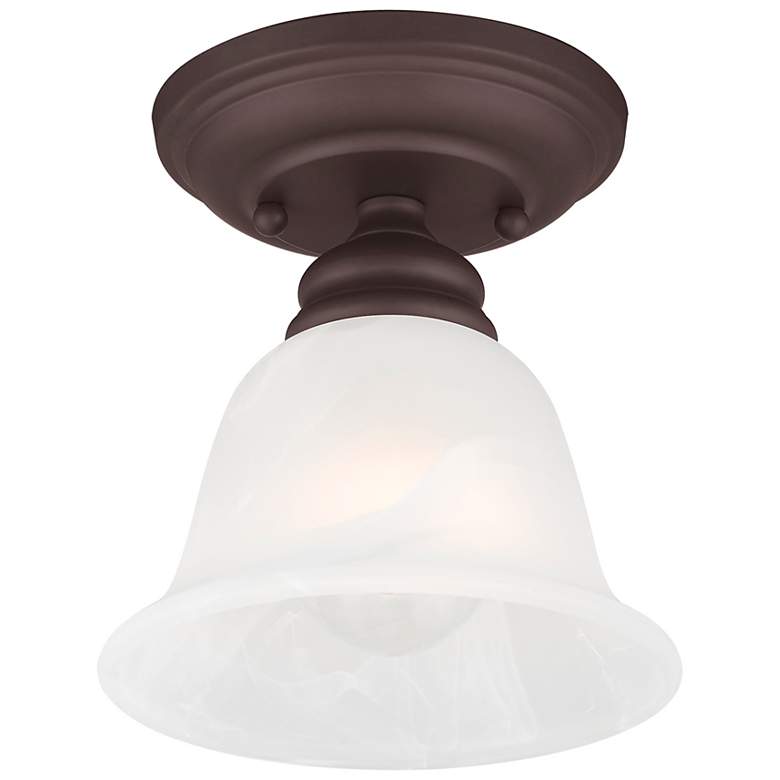 Image 6 Essex 6 1/4" Wide Bronze Bell Ceiling Light more views