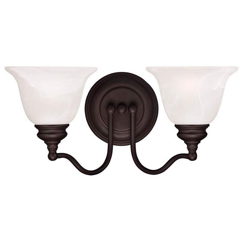 Image 2 Essex 7 1/2" High Bronze 2-Light Wall Sconce