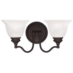 Essex 7 1/2" High Bronze 2-Light Wall Sconce
