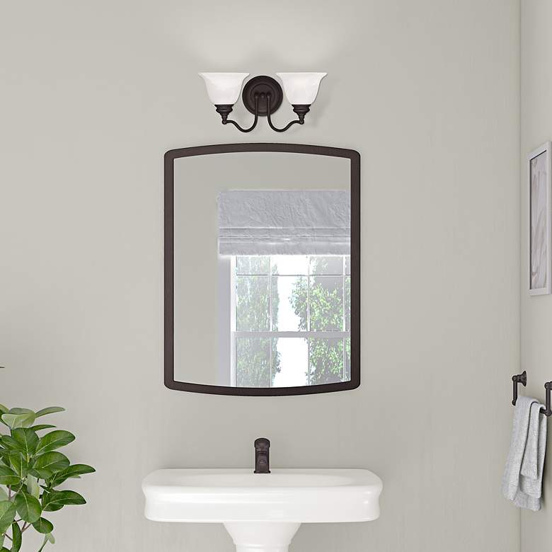 Image 3 Essex 7 1/2" High Bronze 2-Light Wall Sconce more views