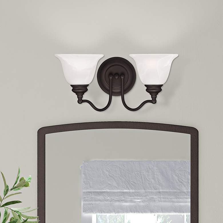 Image 4 Essex 7 1/2" High Bronze 2-Light Wall Sconce more views